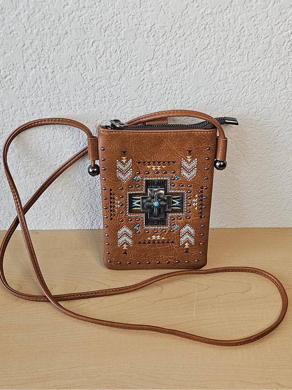American Bling Embroidered Small Crossbody Bag